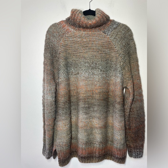 PRANA Women's L Wool Blend Autumn Rein Sweater Tunic Turtleneck Knit Gorpcore - Picture 5 of 7